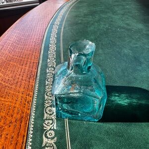 Antique Vintage Victorian Glass Inkwell